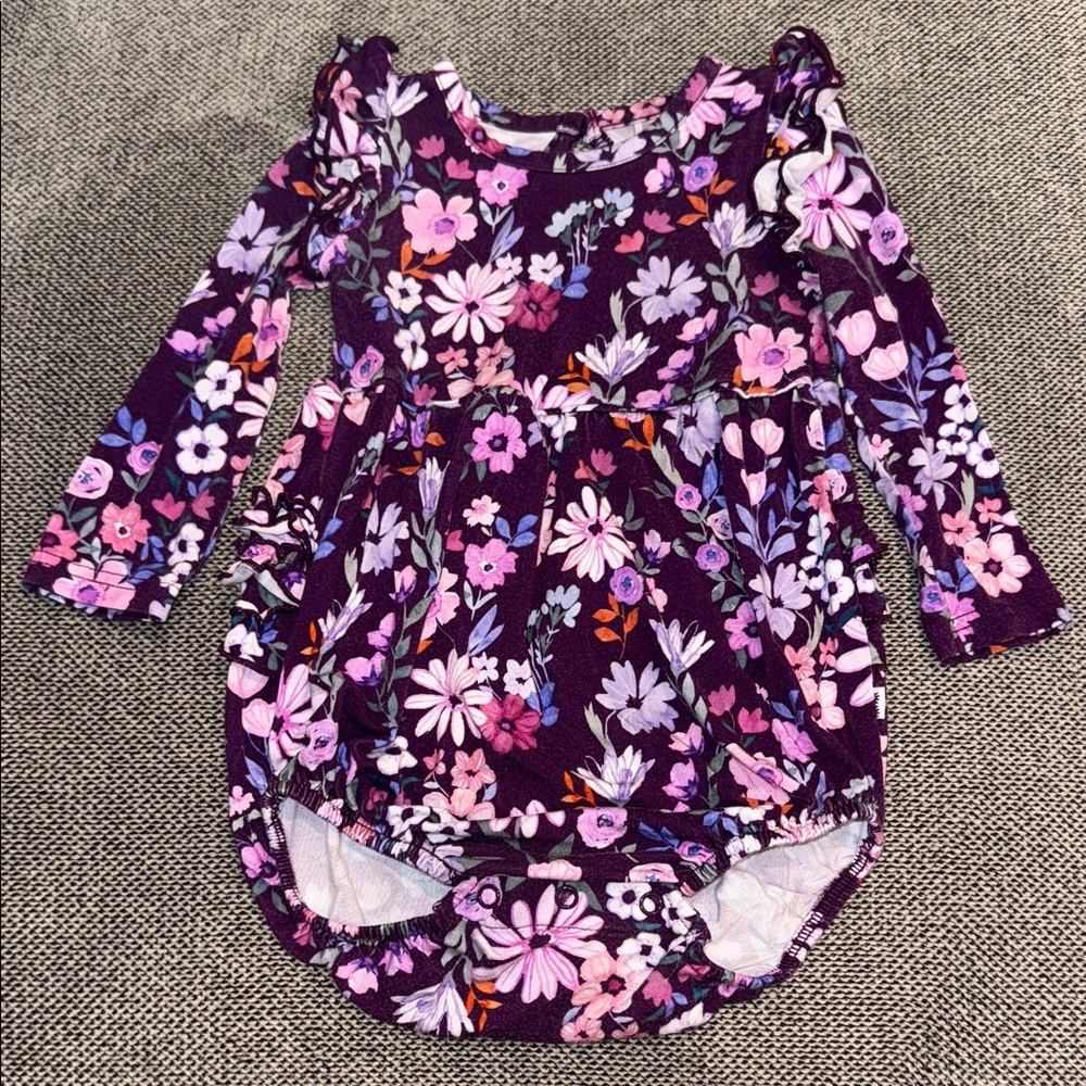 Little Sleepies Bubble Romper {Violet Meadow}